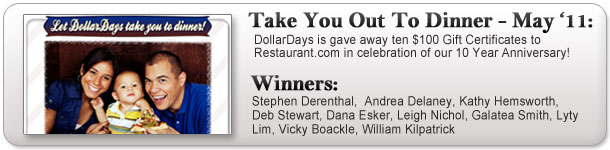 Let DollarDays Take You Out To Dinner