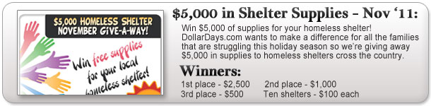 $5,000 Homeless Shelter Supply Giveaway