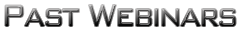 Past Webinars