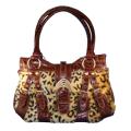 Women's Fashion Faux Fur Wild Animal Brwn Hand Bag
