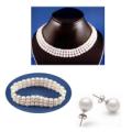 Freshwater Cultured White Pearls Set