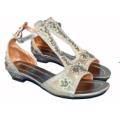 Women's Sequined Gray Sandals