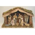 Nativity w/Lighted Cresh