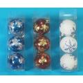 3 Pack Christmas Balls With Snowflakes