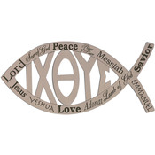 Ichthus: In Jesus' Name Auto Magnet