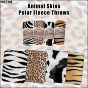 Animal Print Polar Fleece Throw