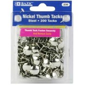 BAZIC Nickel (Silver) Thumb Tacks