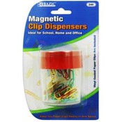 BAZIC Magnetic Paper Clips Dispenser With Clips