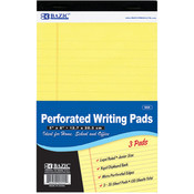 BAZIC 50 Ct. 5" X 8" Canary Jr. Legal Pad (3/Pack)
