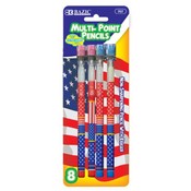 BAZIC US Flag Push A Point Pencil