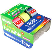 BAZIC 3/4" X 450" Color Invisible Tape (3/Pack)