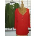 Womens Plus Long Sleeve V Neck Shirt