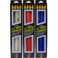 Taper Candle 10"  Assorted Colors