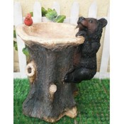 BEAR ON TREE BIRDBATH