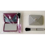Cosmetic Mirror with Cosmetic Nylon Brush