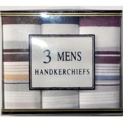 Mens 100% Cotton 3 Pack Handkerchief in colors