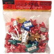 28 Assorted Colors Poly Bows In A Bag