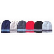 Stripe Short Beanie