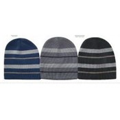 Stripe Short Beanie