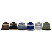 Stripe Beanie W/Fleece Lining