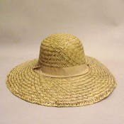 Ladies Natural Straw Hat Garden Style