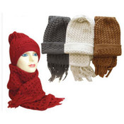 Knit Hat And Scarf Set
