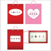 Valentine Matt Bag Metal Tag Medium10X13X4.5 3