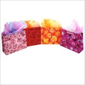 Floral Matte Wide Bag W/Glittered