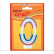 Rainbow Border Numeral Candle-0