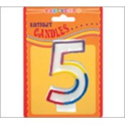Rainbow Border Numeral Candle-5