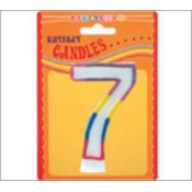 Rainbow Border Numeral Candle-7