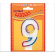 Rainbow Border Numeral Candle-9