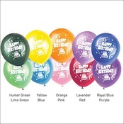 12 Printed Balloon 10Ct Happy Birthday