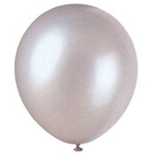 12 Metallic Balloon 12Ct Silver