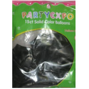 12 Balloon 15Ct Black