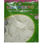 12 Balloon 15Ct White