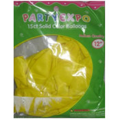 12 Balloon 15Ct Yellow