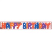 4 X 70 Foil Banner Birthday: Multi Col*