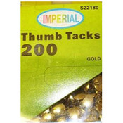 200 Piece Gold Thumb Tacks