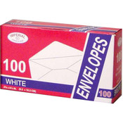 100 Ct #6 White Envelopes White