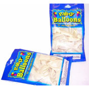 12 Piece 12 Inch White Metallic Balloon