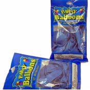 12 Piece 12 Inch L Blue Metallic Balloons