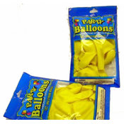 12 Piece 12 Inch Yellow Metallic Balloons