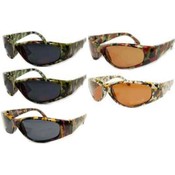 Camouflage pattern sunglasses.
