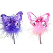 Novelty Butterfly Pen with Feathers