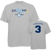 Evan Longoria  "SAY RAY KID " Grey  T-shirt