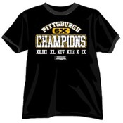 Pittsburgh Distressed Championship Black T-Shirt