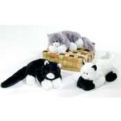 14" 3 Assorted Color Laydown Cats