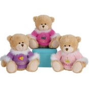 10" Sitting Bear with 3 Assorted Sweaters