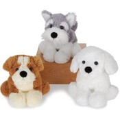 9" 3 Assorted Floppy Bean Bag Dogs